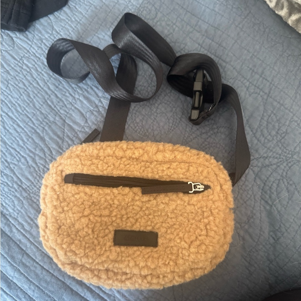 Athleta Tan Sherpa Crossbody Bag